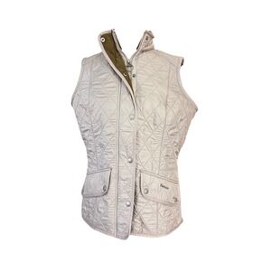 Barbour Quilted Vest Taupe Pearl Size 8